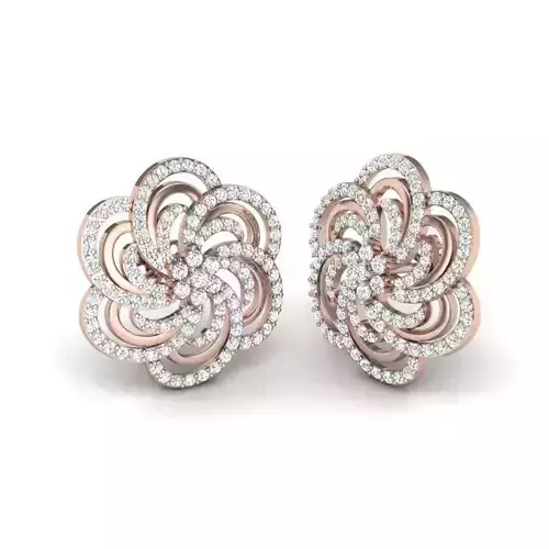 Alder Root Stud Earring  3D print model
