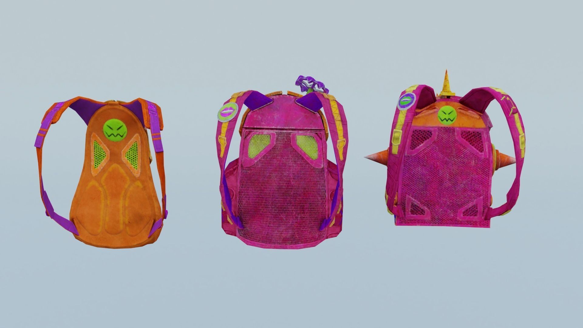 bag 3x name134 Backpack 3D model_2