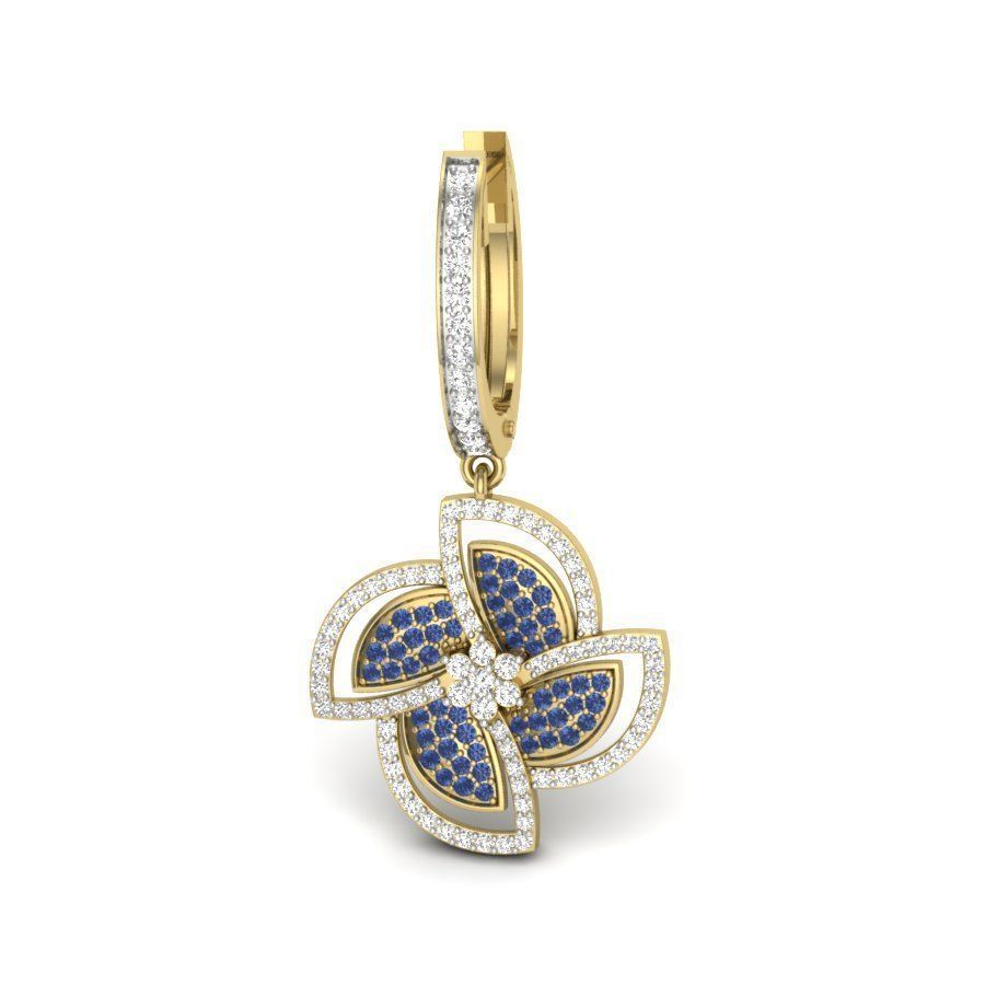 earring bvlgari  3D print model_5