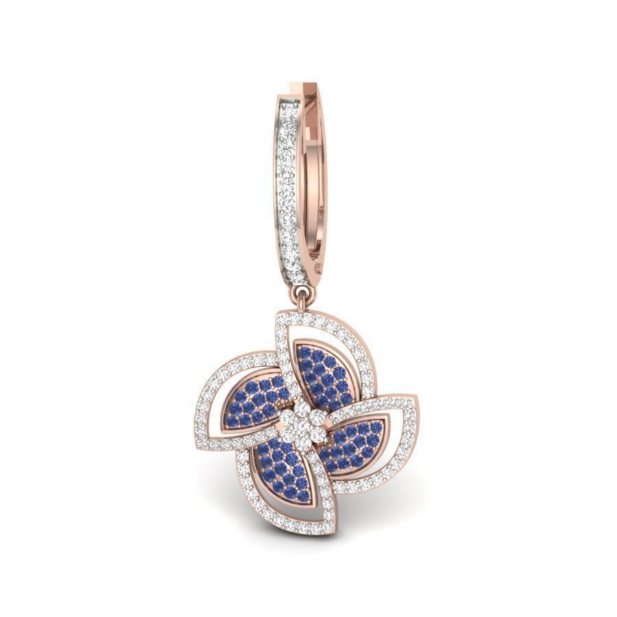 earring bvlgari  3D print model_11