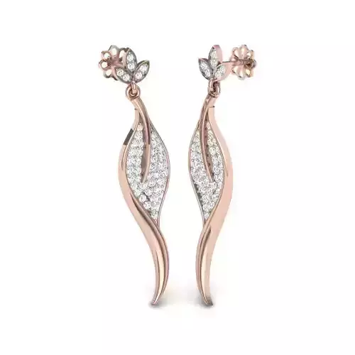 Classic Leaves Earring 3D print model