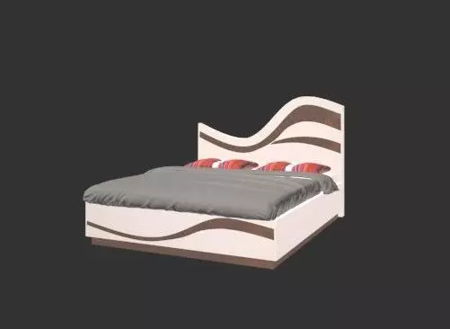 Bed 3d Model with waves 3D model_0