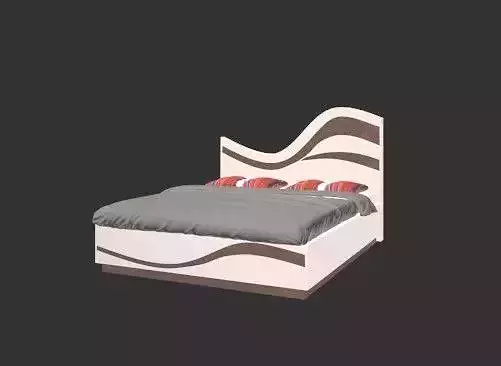 Bed 3d Model with waves