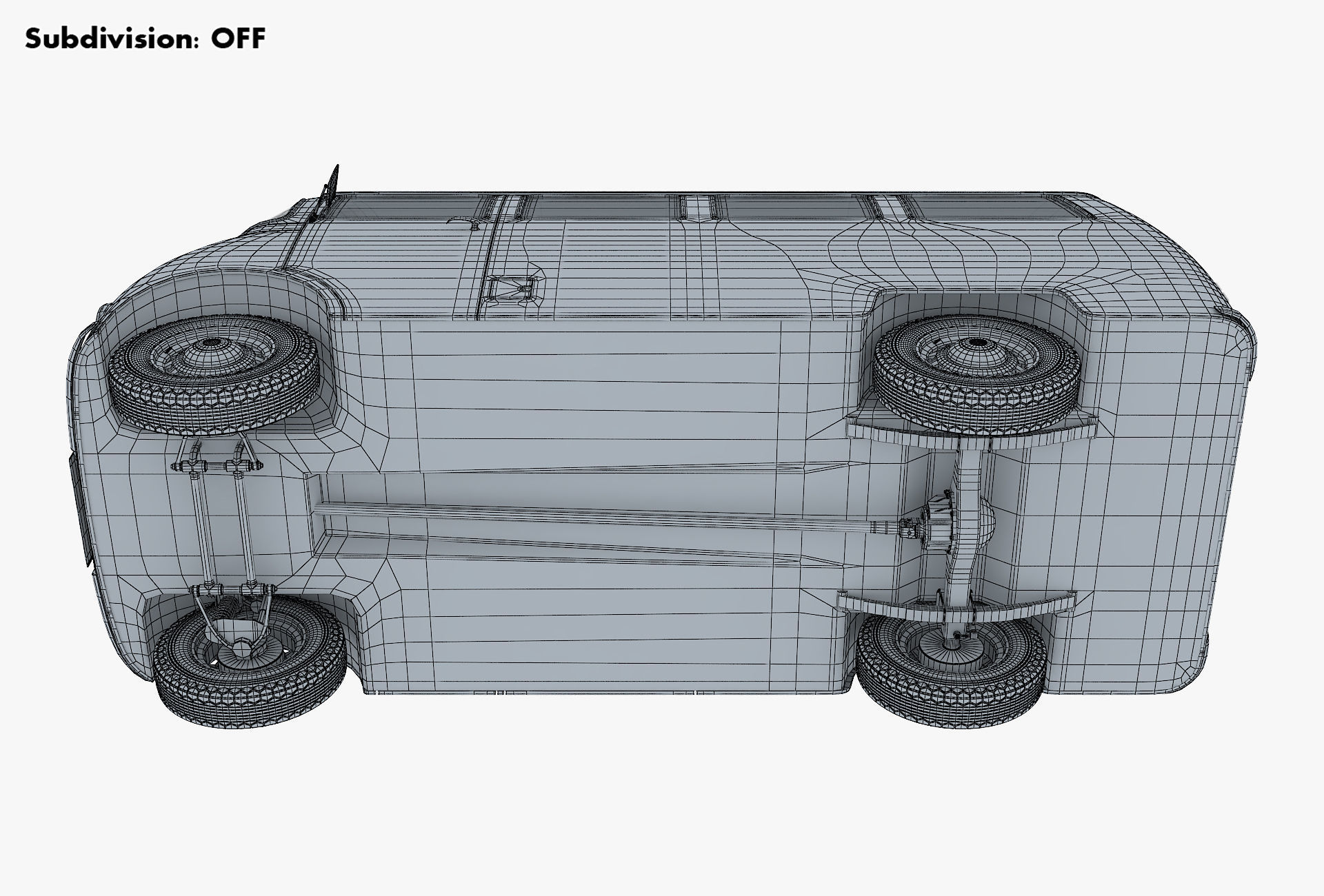 Generic Retro Passenger Van v 2 3D model_38