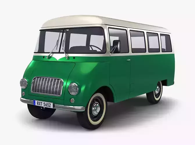Generic Retro Passenger Van v 2 3D model
