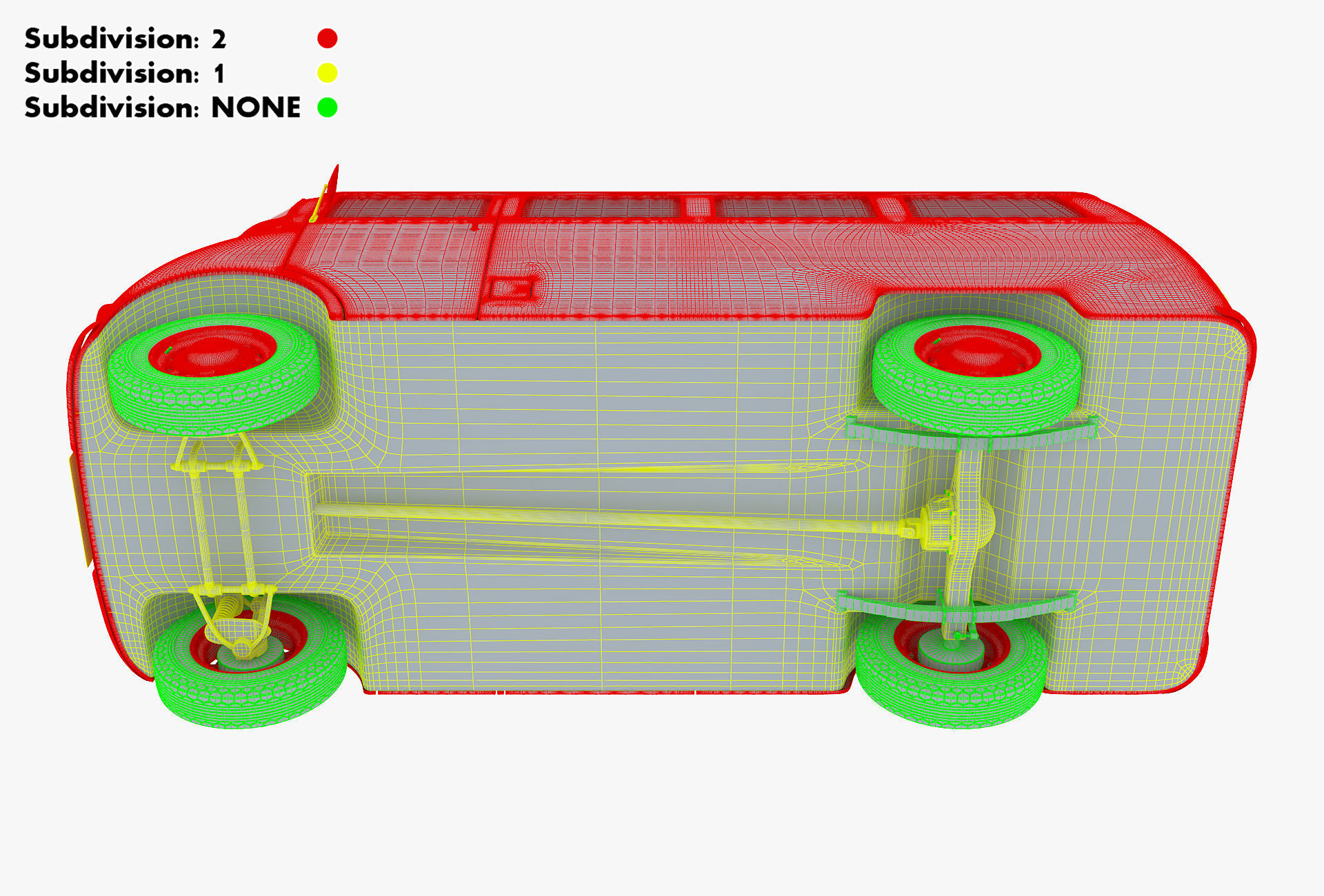 Generic Retro Passenger Van v 2 3D model_41