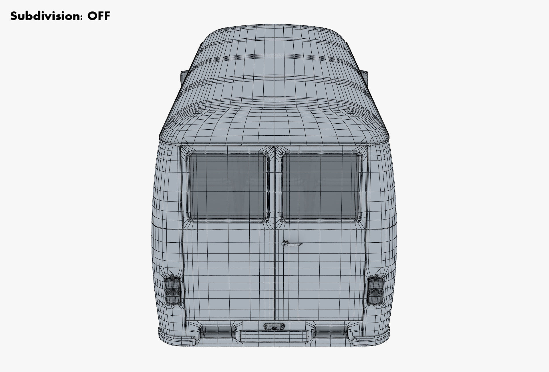 Generic Retro Passenger Van v 2 3D model_32