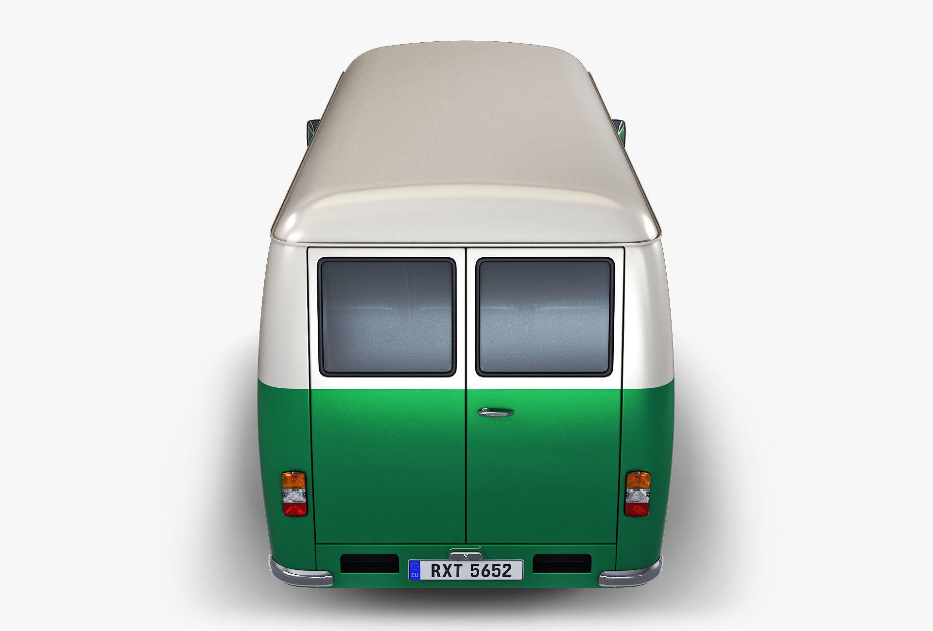 Generic Retro Passenger Van v 2 3D model_9