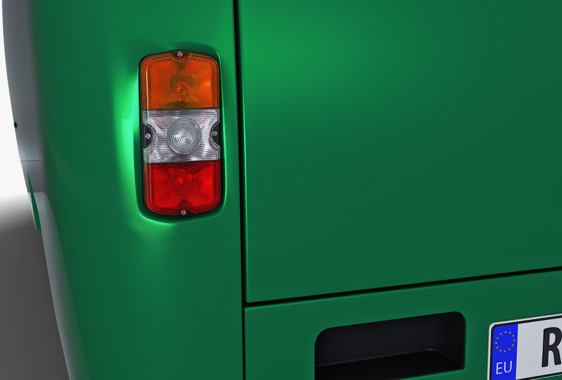 Generic Retro Passenger Van v 2 3D model_11