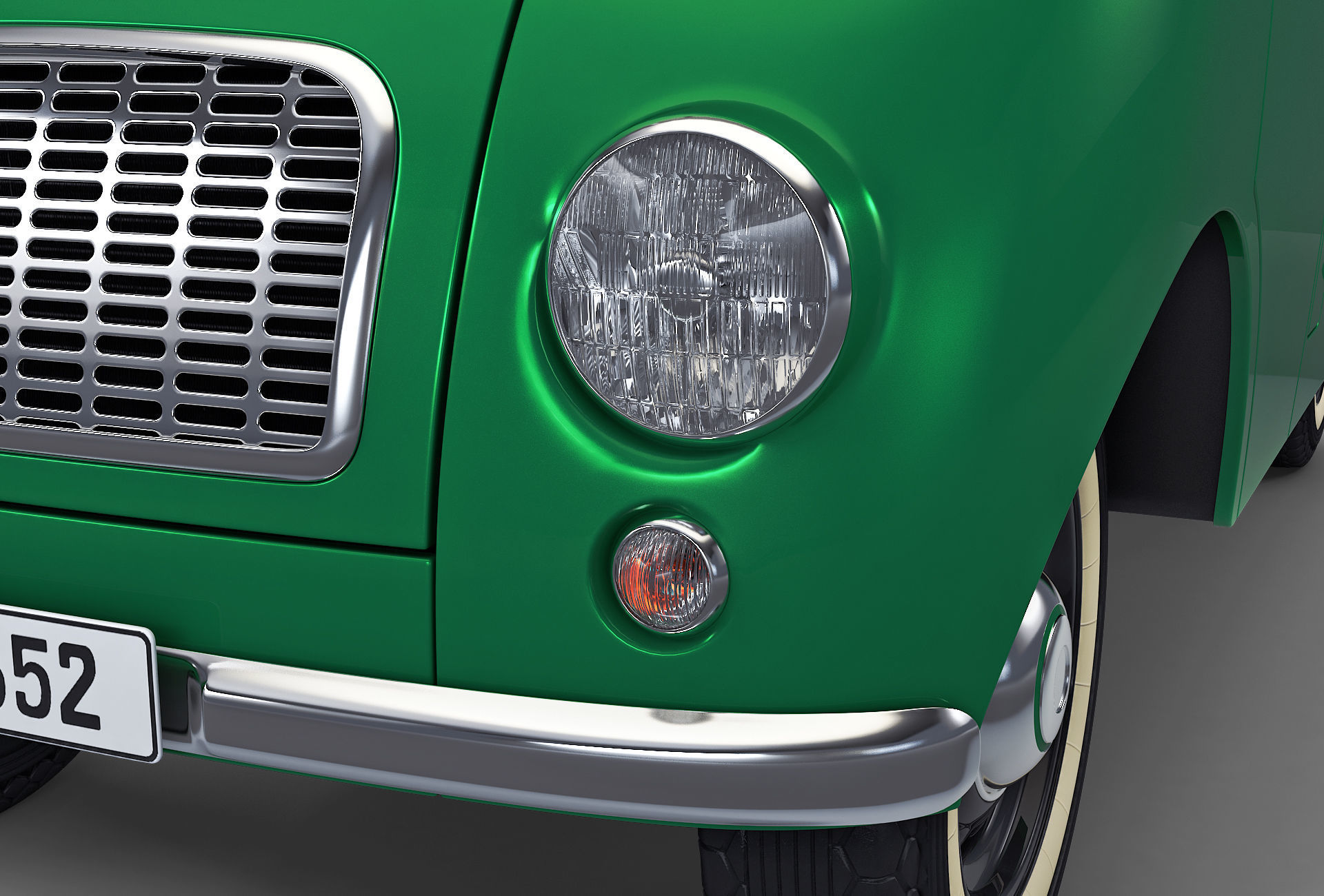 Generic Retro Passenger Van v 2 3D model_10