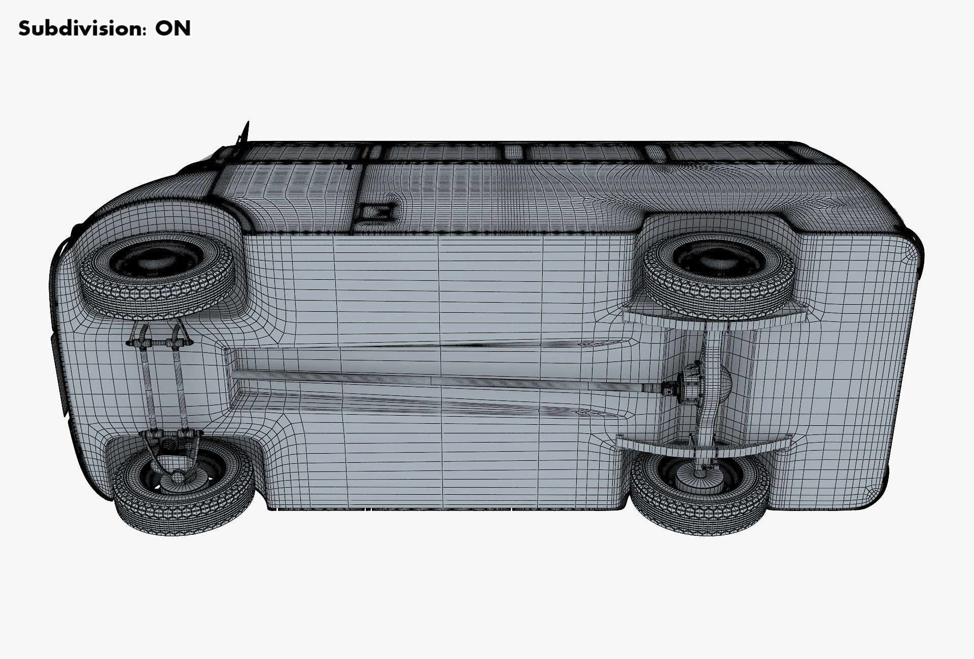 Generic Retro Passenger Van v 2 3D model_37