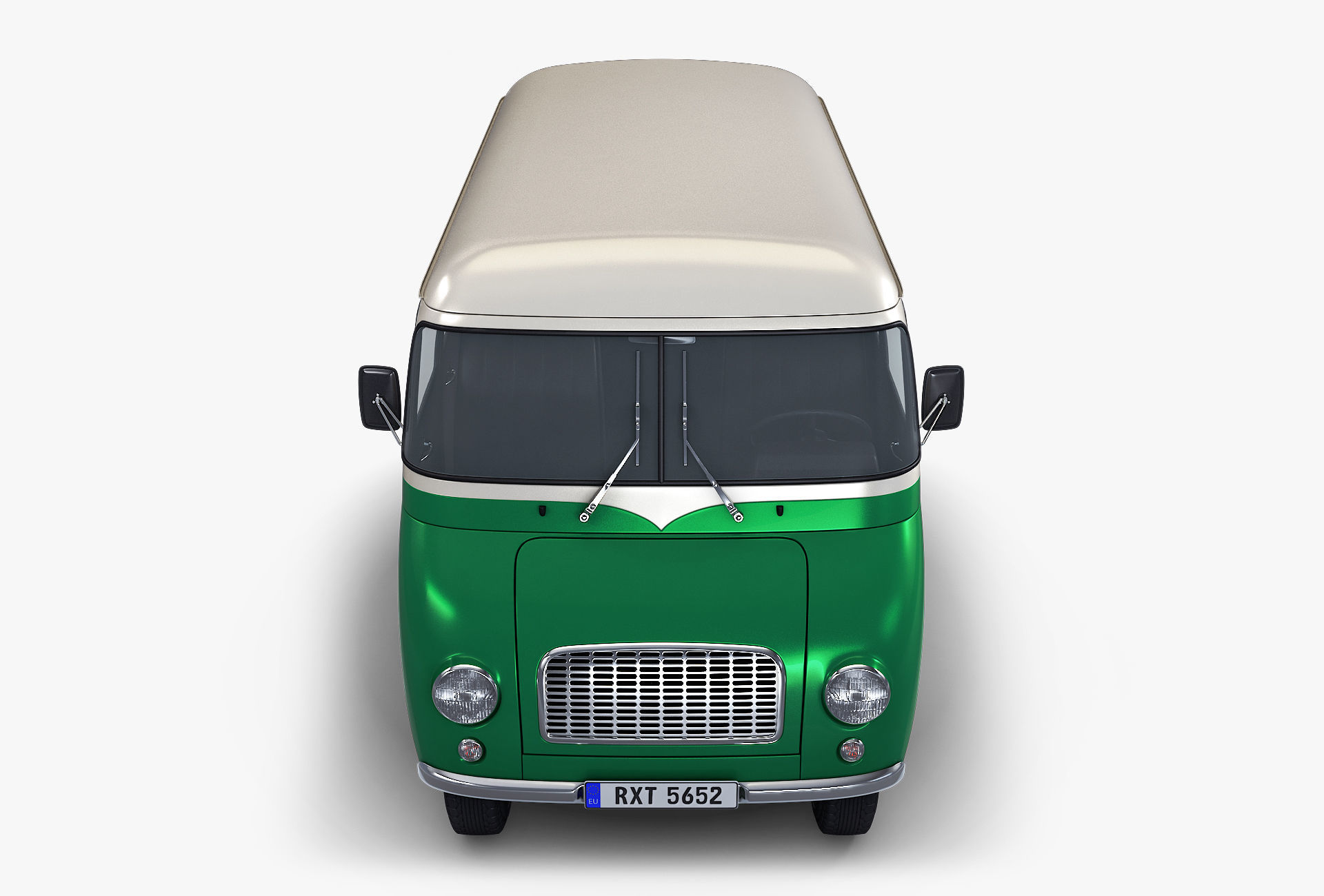 Generic Retro Passenger Van v 2 3D model_8