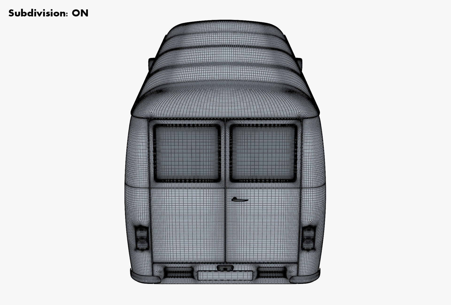 Generic Retro Passenger Van v 2 3D model_31