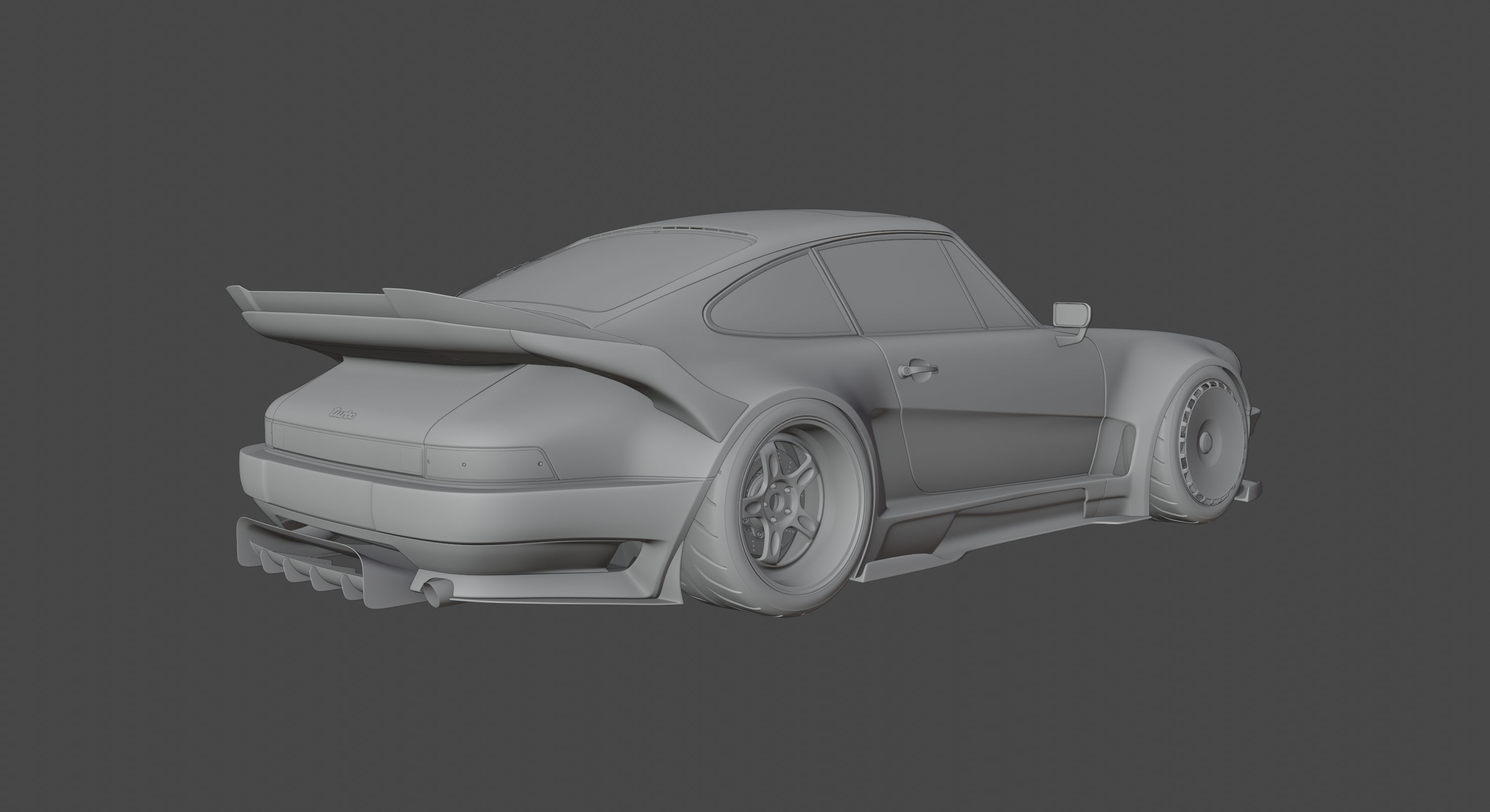 Porsche 911 Widebody kit 3D model_7