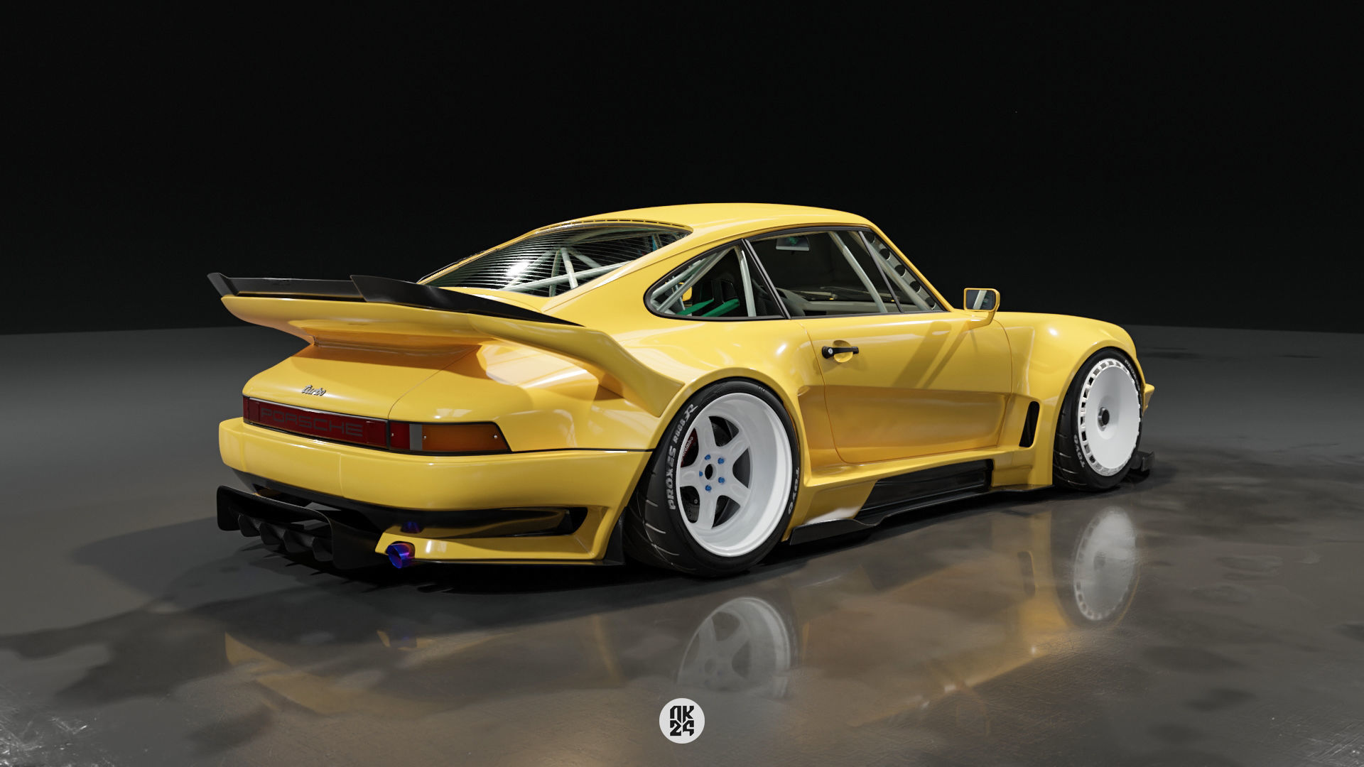 Porsche 911 Widebody kit 3D model_1