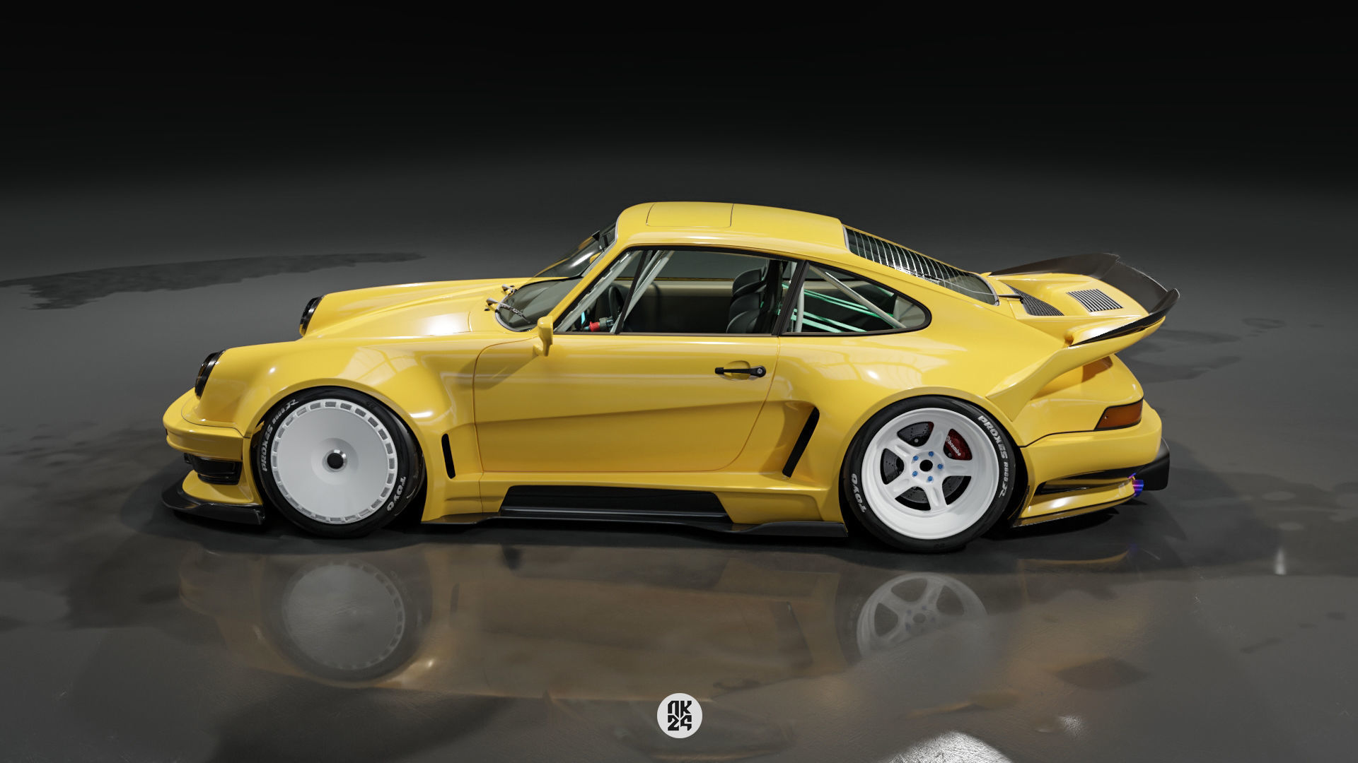Porsche 911 Widebody kit 3D model_2
