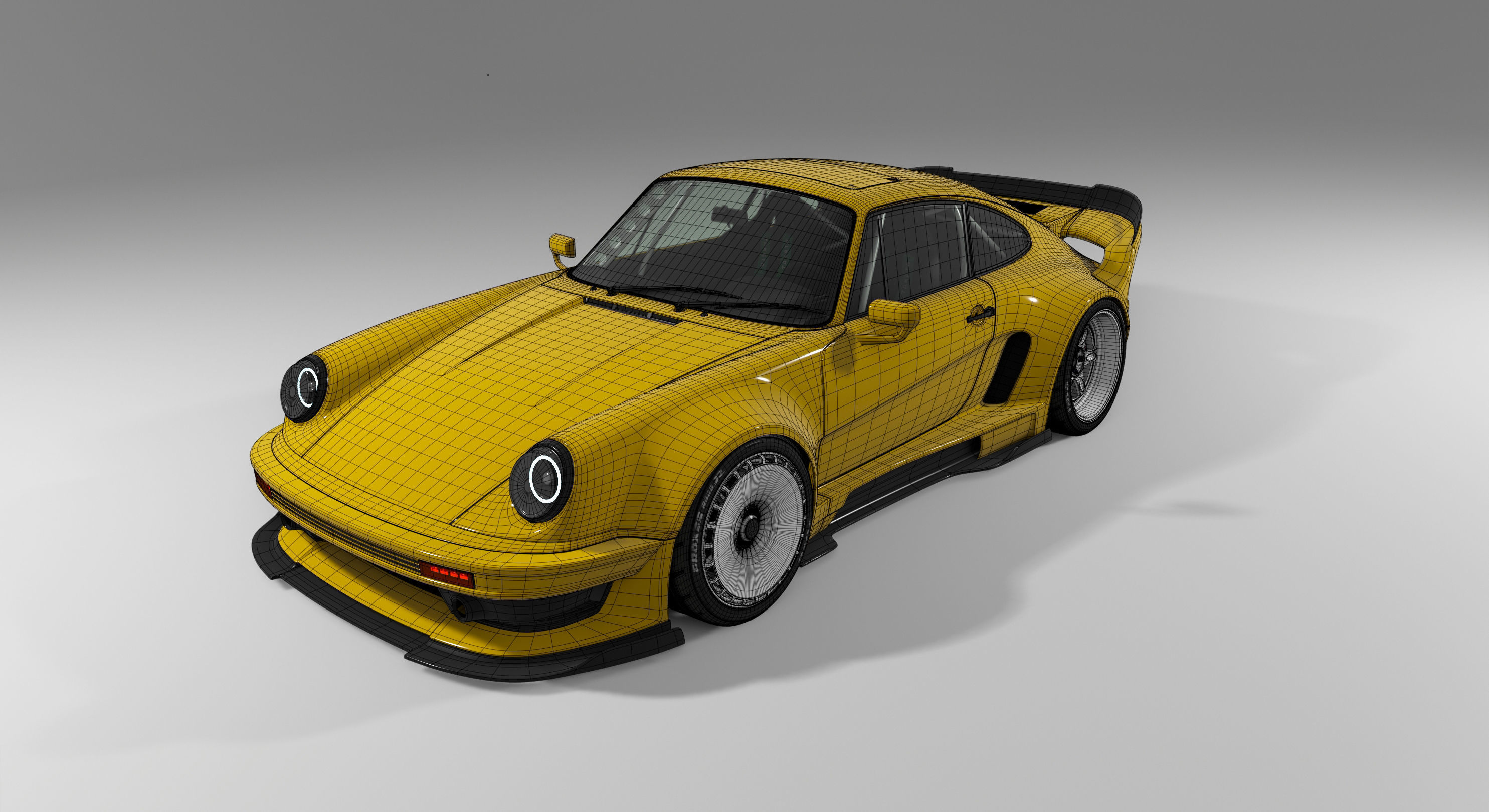 Porsche 911 Widebody kit 3D model_9