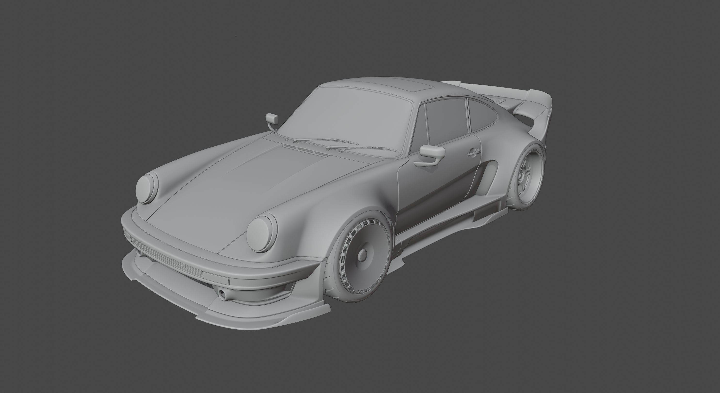 Porsche 911 Widebody kit 3D model_8