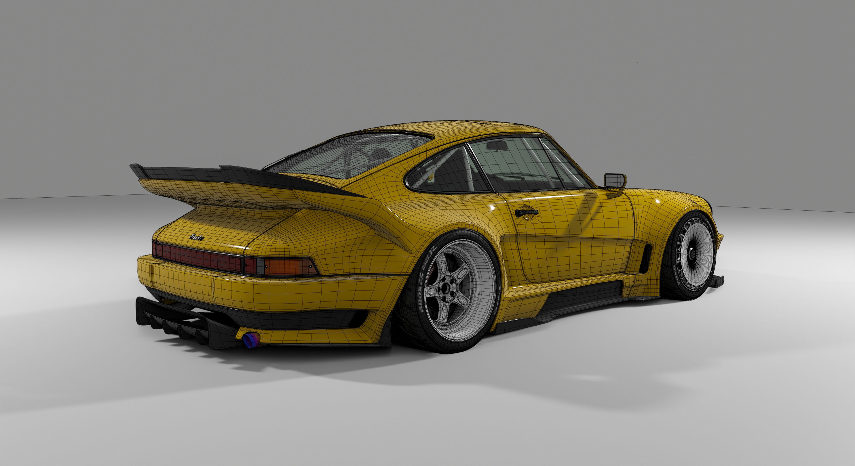 Porsche 911 Widebody kit 3D model_10