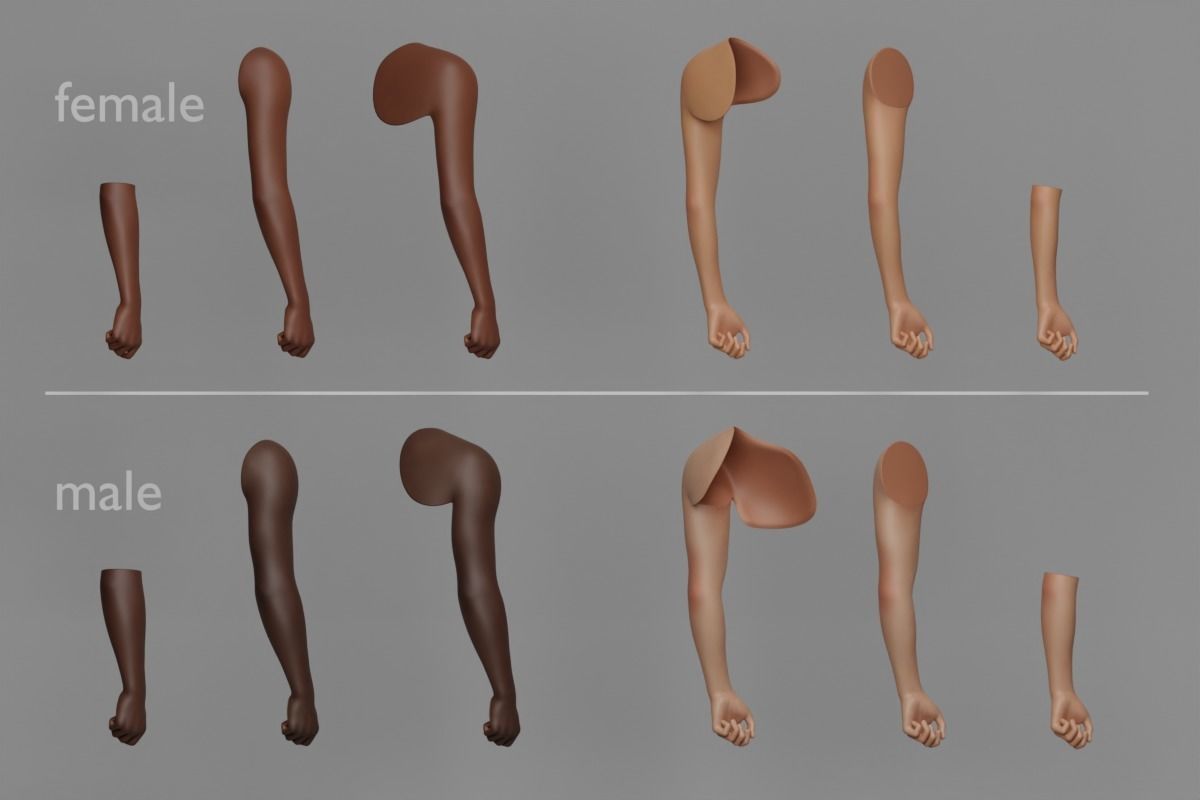 Tattoo Artist Arm Pack 3D model_4