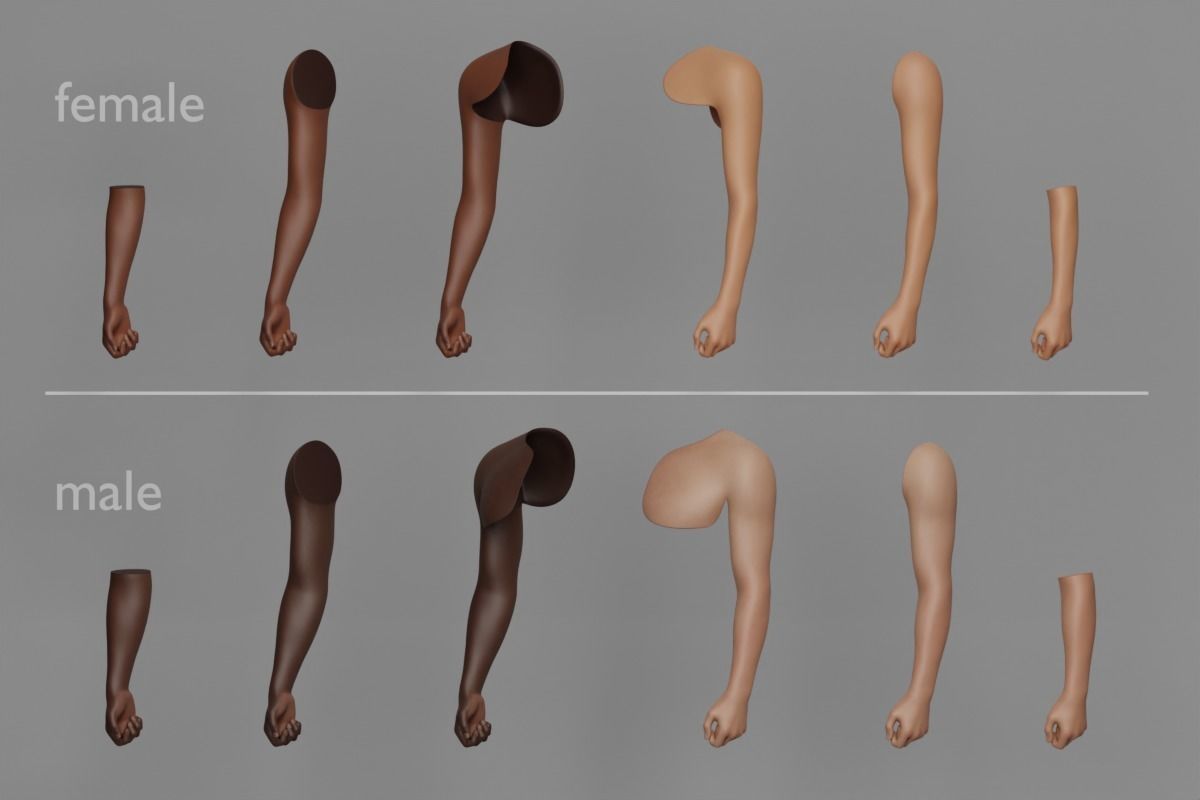 Tattoo Artist Arm Pack 3D model_8