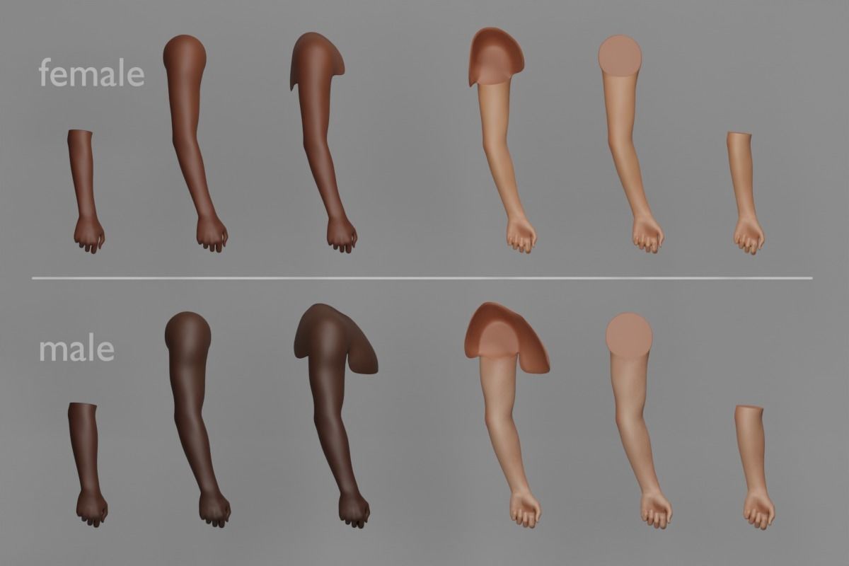 Tattoo Artist Arm Pack 3D model_3