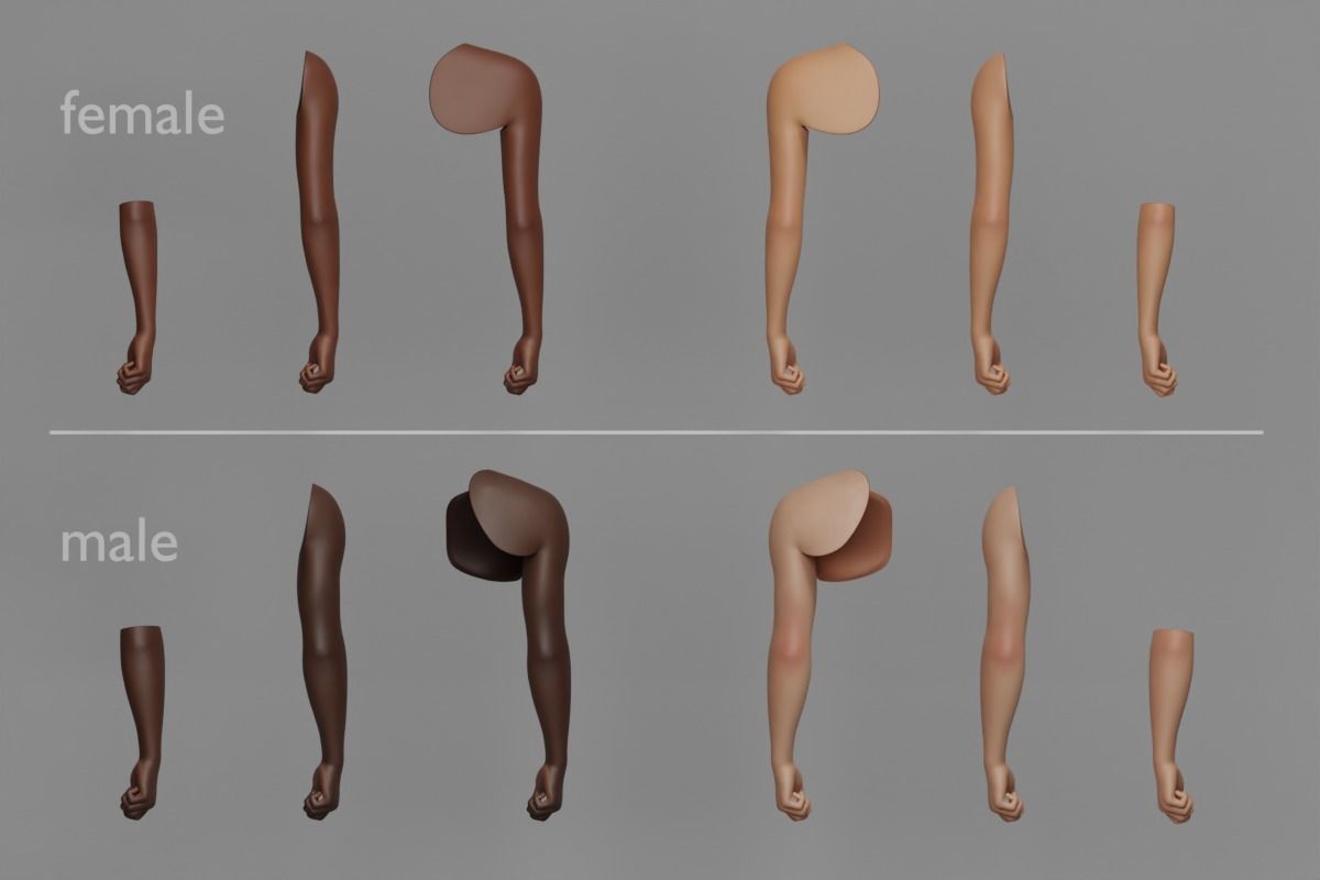 Tattoo Artist Arm Pack 3D model_5