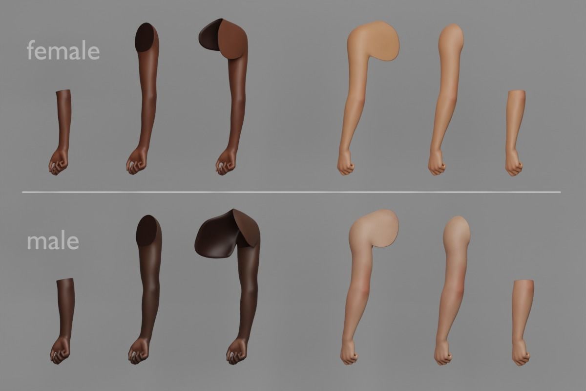 Tattoo Artist Arm Pack 3D model_6