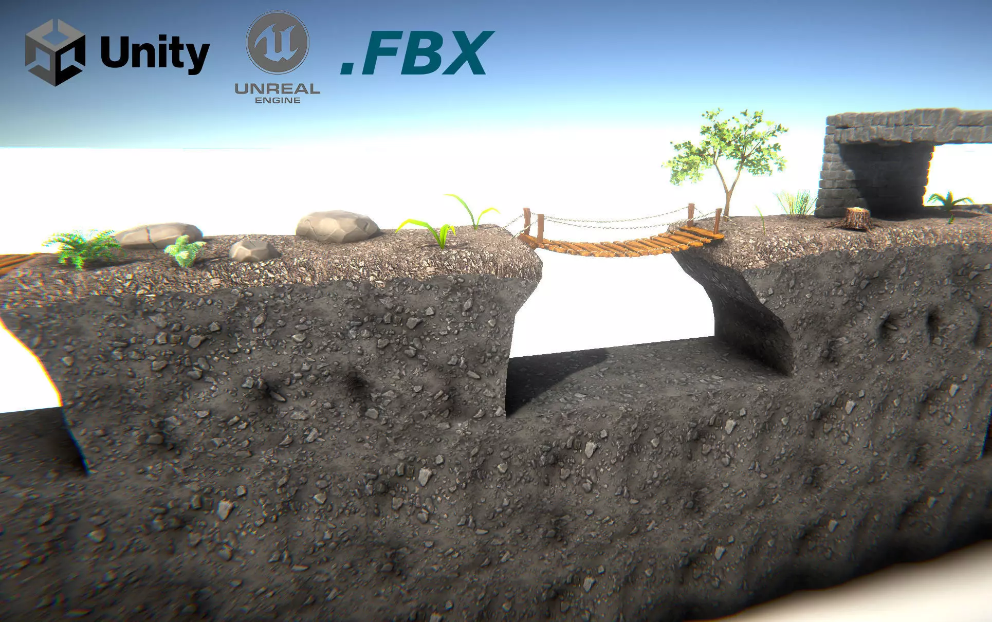 Stylized Platformer Asset Pack Low-poly 3D model_0