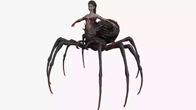 Spider Queen Low-poly 3D model