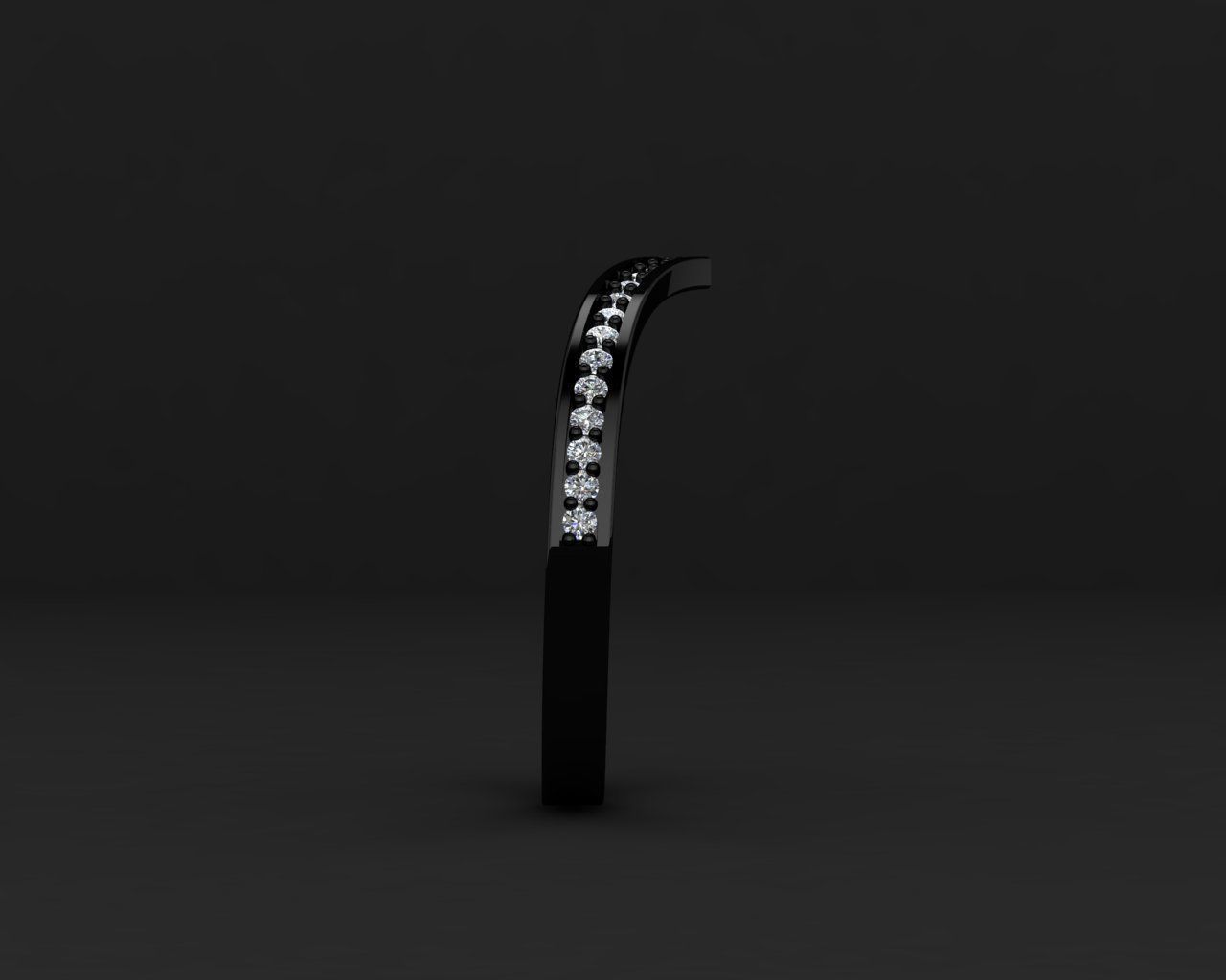 wishbone ring with 27 gems 3D print model_6