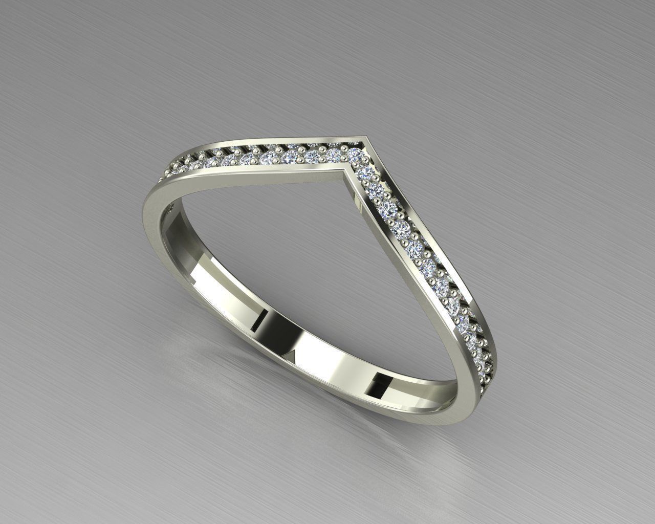 wishbone ring with 27 gems 3D print model_15