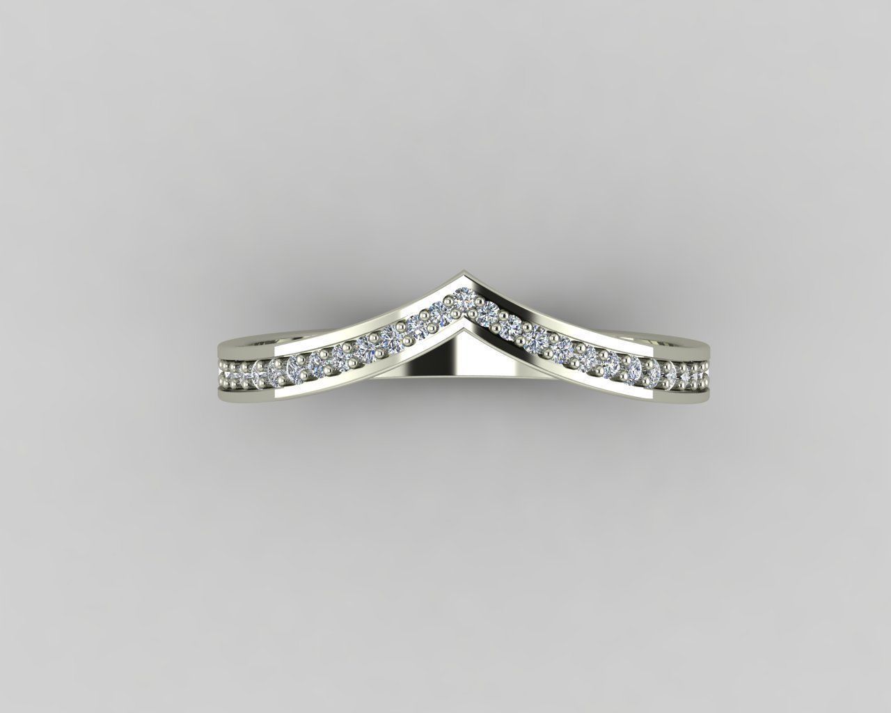 wishbone ring with 27 gems 3D print model_18