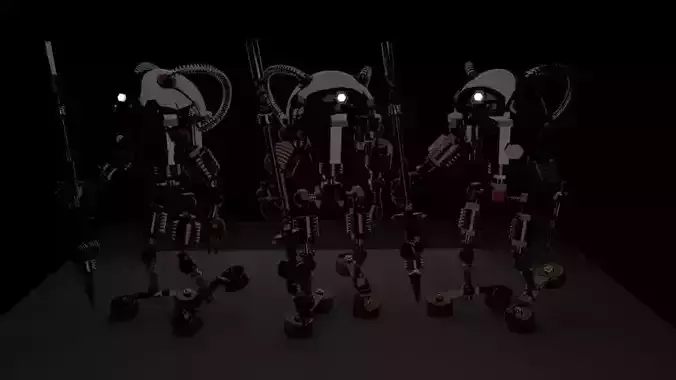 CHARACTER SCI-FI ROBOT Low-poly 3D model