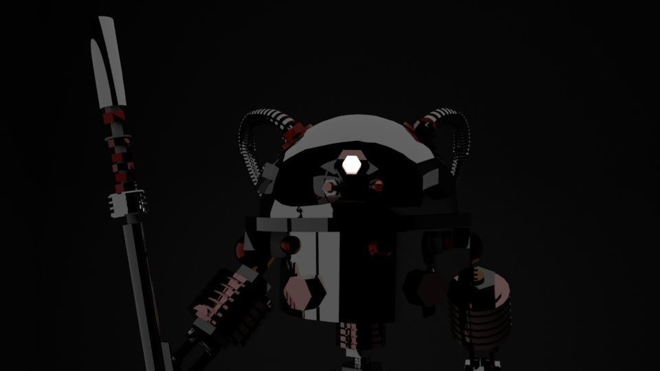 CHARACTER SCI-FI ROBOT Low-poly 3D model_3