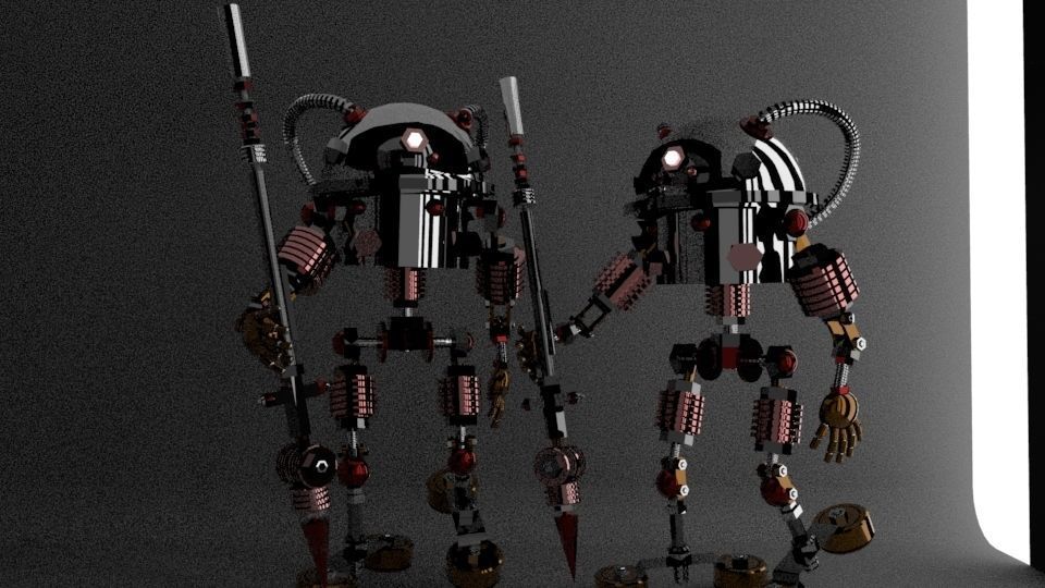 CHARACTER SCI-FI ROBOT Low-poly 3D model_2