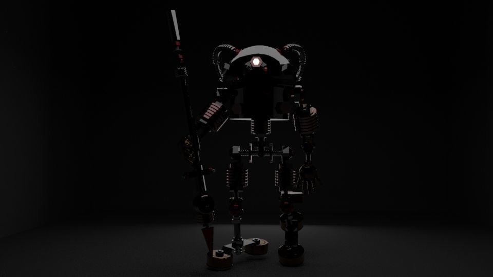 CHARACTER SCI-FI ROBOT Low-poly 3D model_1