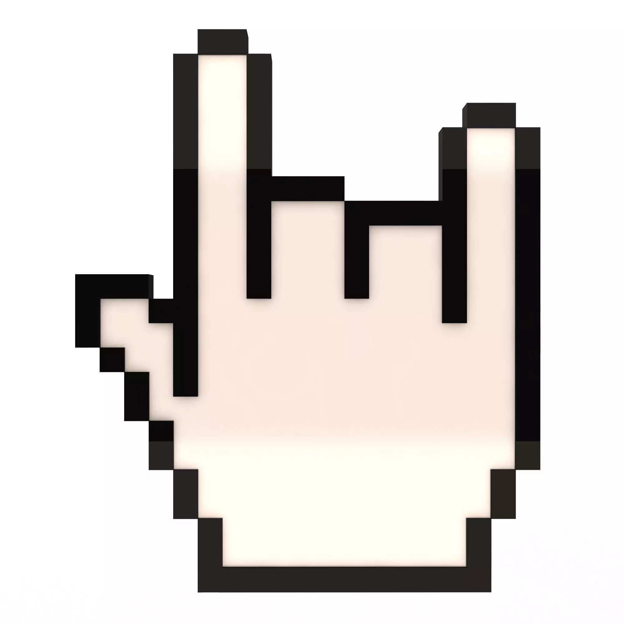 Creative Cursor Horn Low-poly 3D model