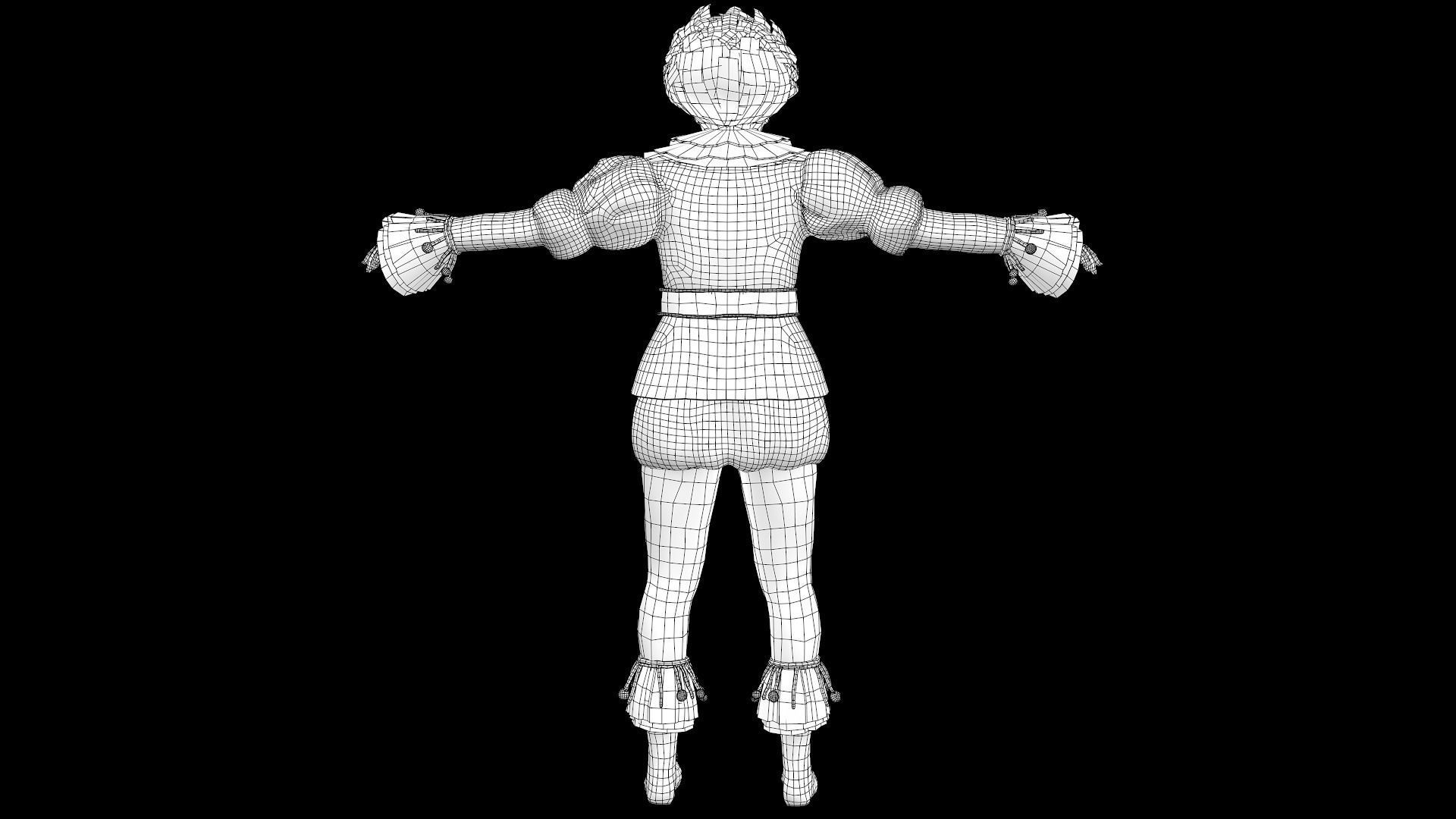 Clown Pennywise - It Low-poly 3D model_18