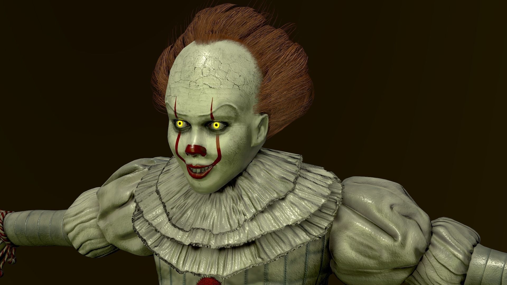 Clown Pennywise - It Low-poly 3D model_10