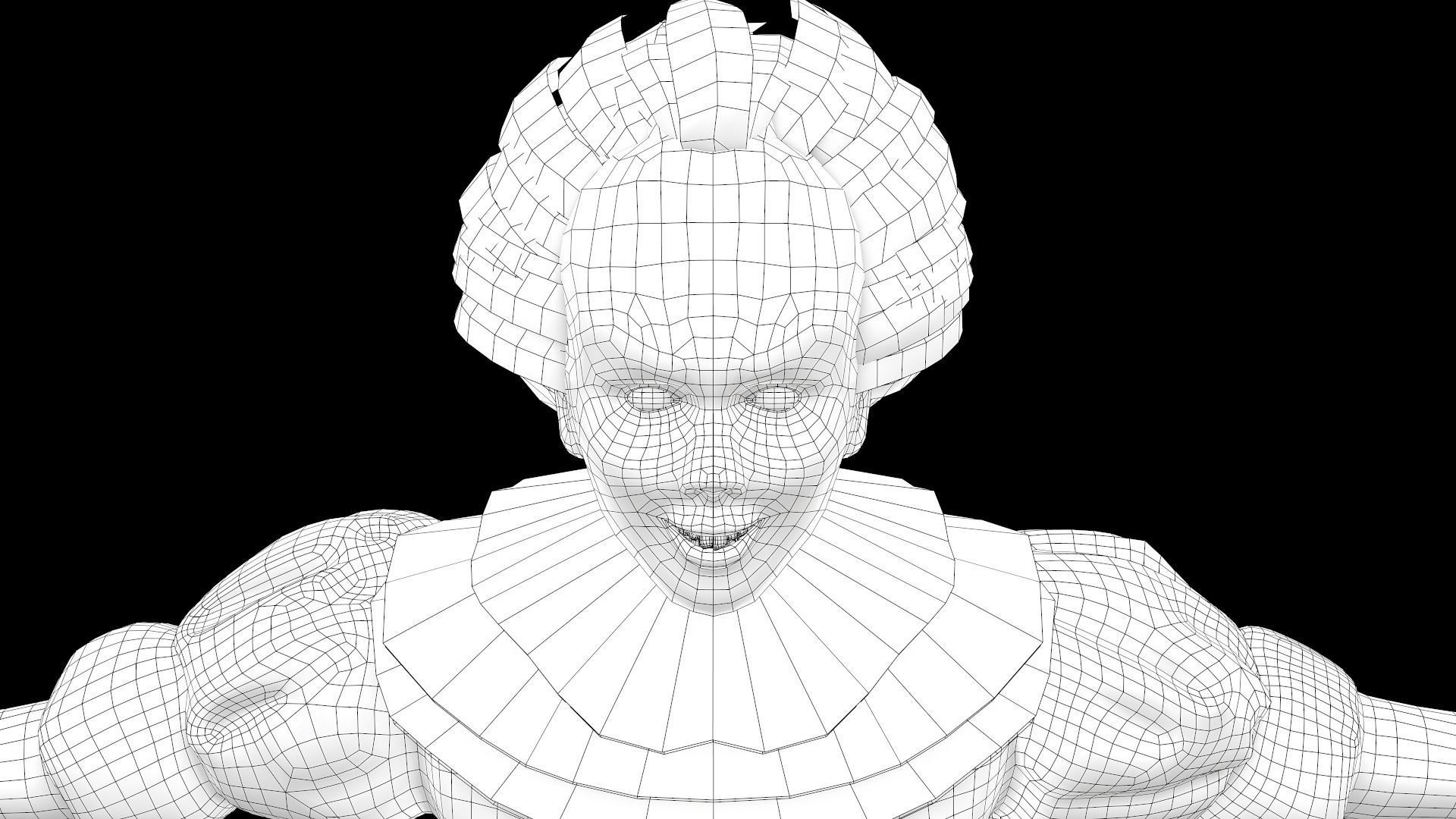 Clown Pennywise - It Low-poly 3D model_16