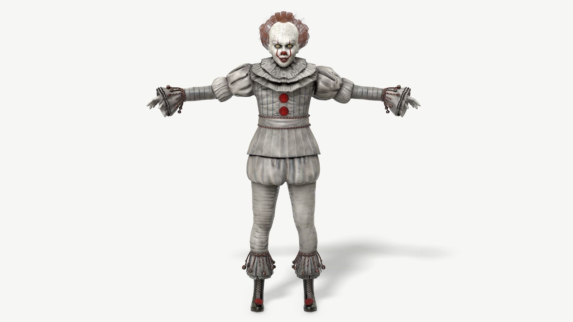 Clown Pennywise - It Low-poly 3D model_1