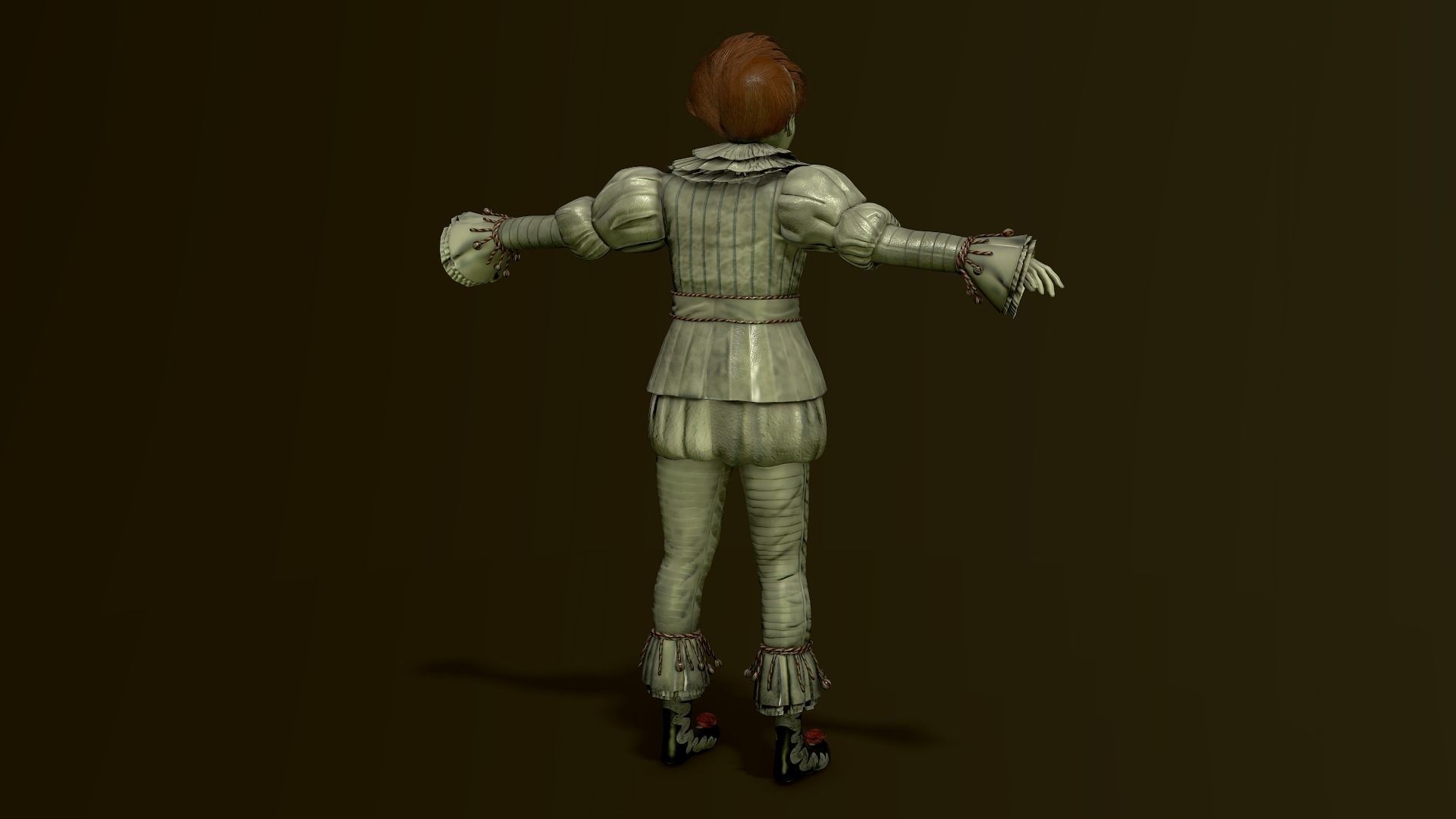 Clown Pennywise - It Low-poly 3D model_7