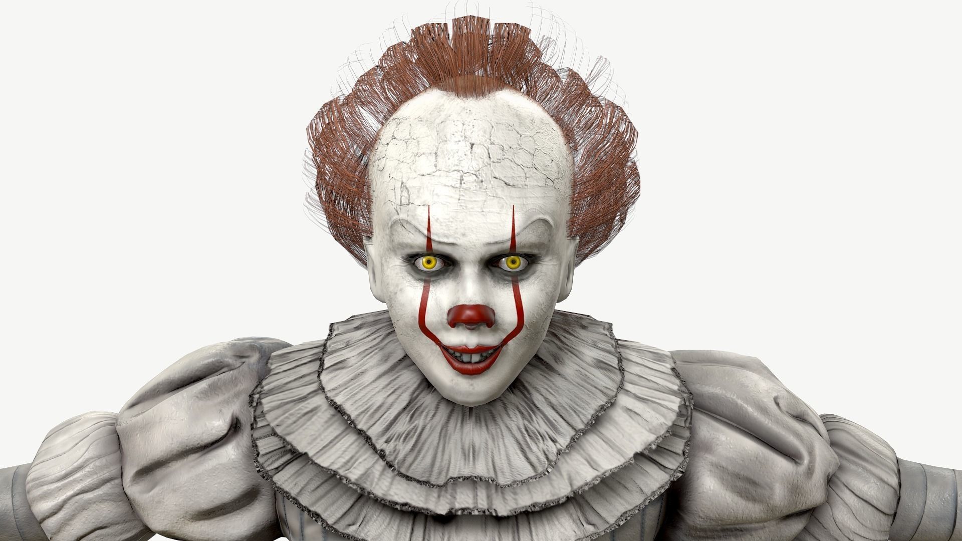 Clown Pennywise - It Low-poly 3D model_3