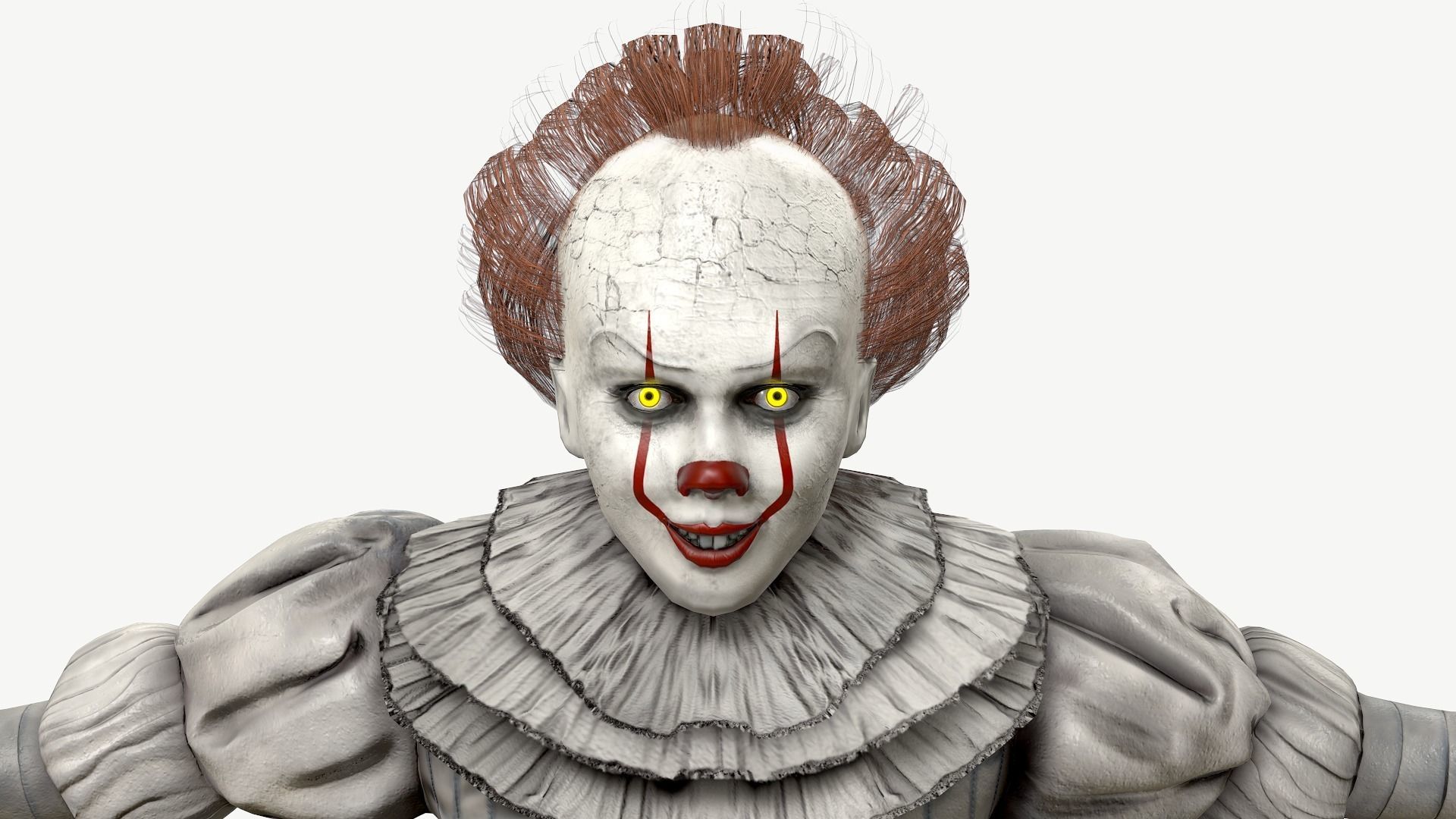 Clown Pennywise - It Low-poly 3D model_4