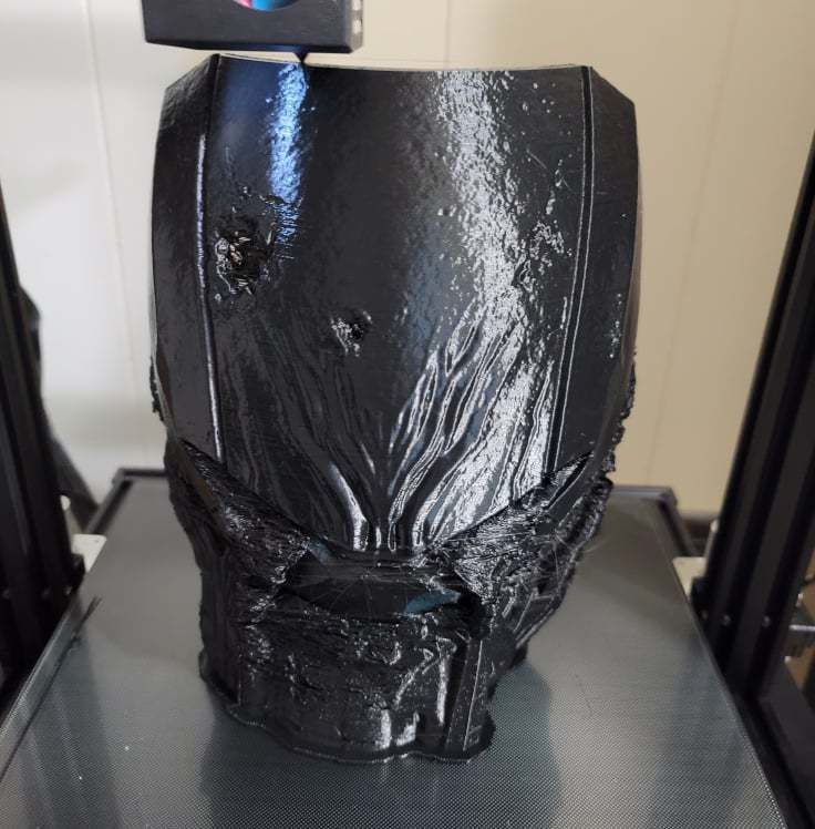 Battle Damaged Jokerized Red Hood Helmet DC Comics 3D print model_1
