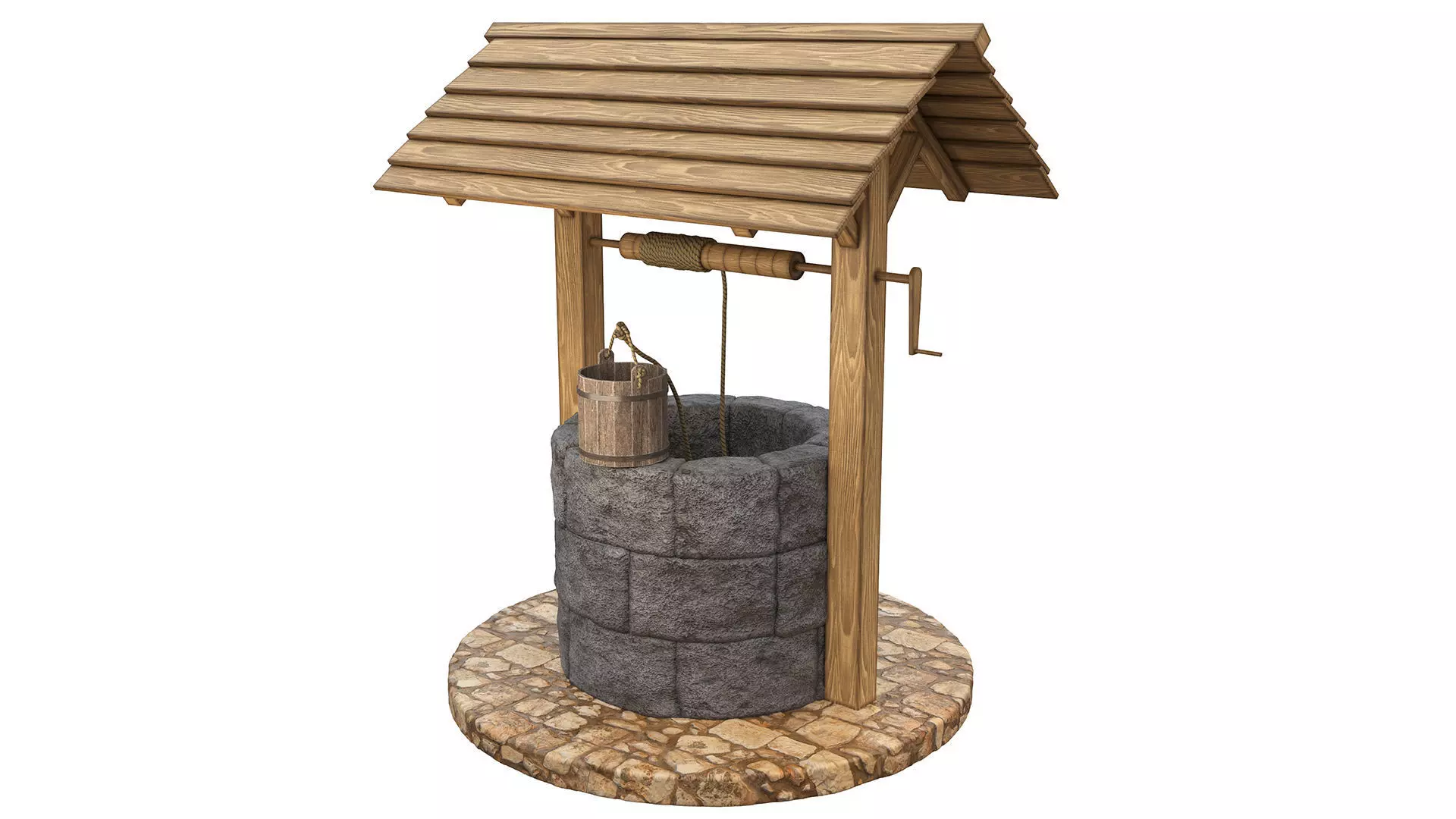 Medieval well  PBR 3D model_0