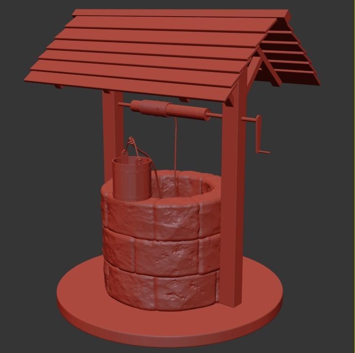 Medieval well  PBR 3D model_13