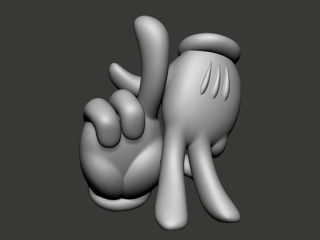 Mickey Mouse LA Hands Disney 3D print model_3