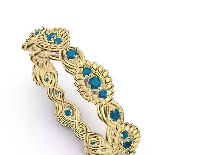 twisty wavy diamond ring stl verified